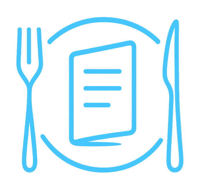 House of Menus - Logo blue